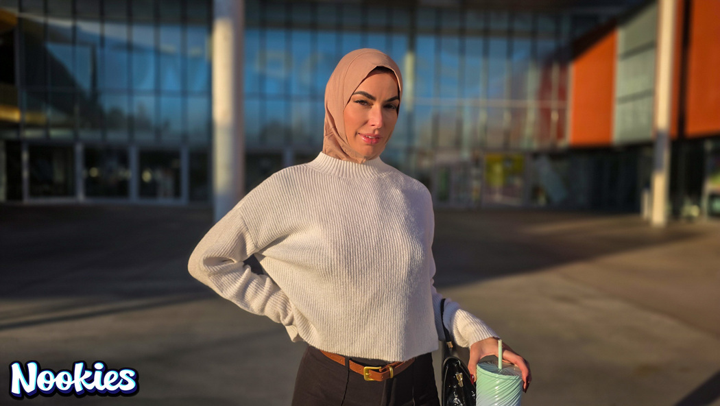 Venus Valencia Whispers Naughty Desires As Hijab Falls In Professors Dark Office
