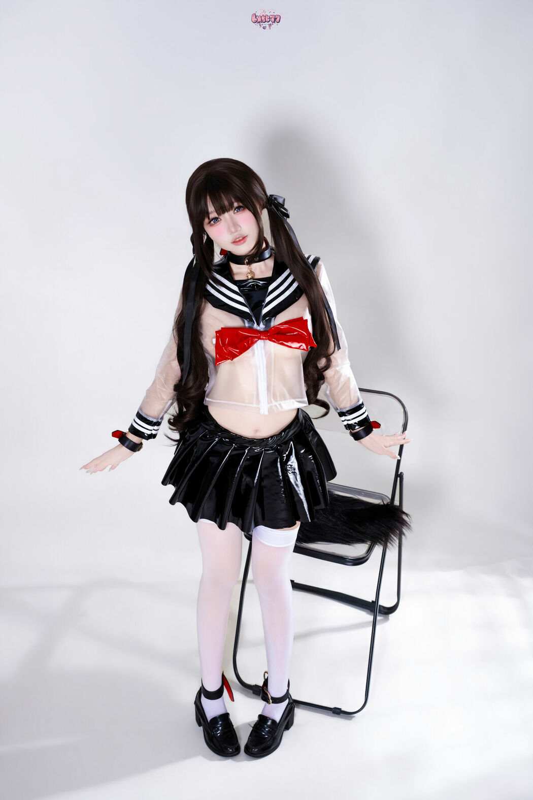 Coser@柒柒要乖哦 – 兽尾透明JK Part01 (57P)