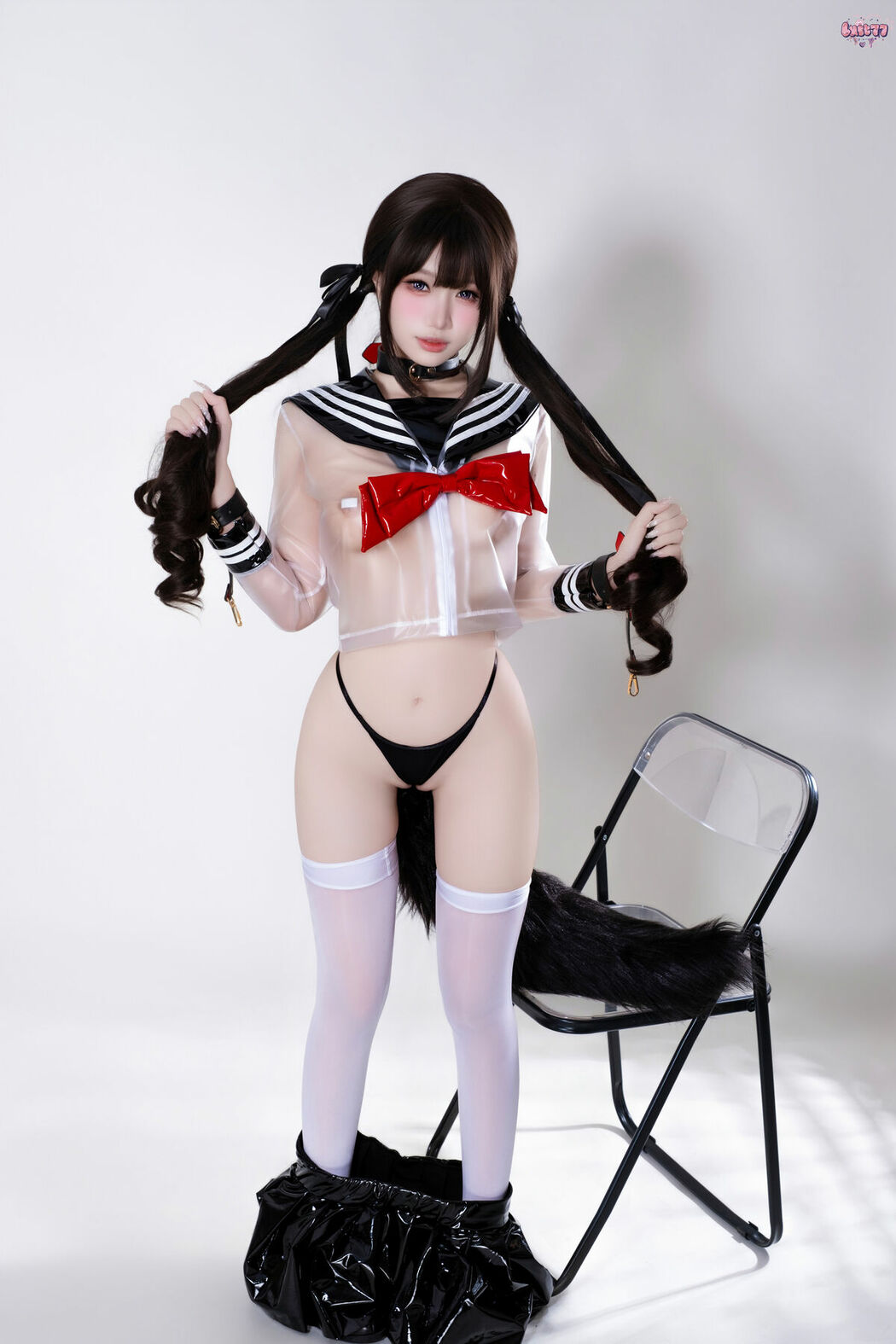 Coser@柒柒要乖哦 – 兽尾透明JK Part02 (57P)