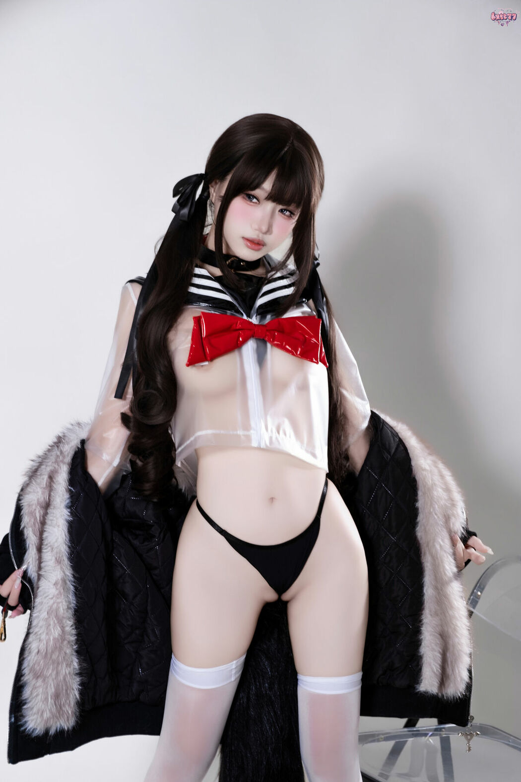 Coser@柒柒要乖哦 – 兽尾透明JK Part02 (57P)