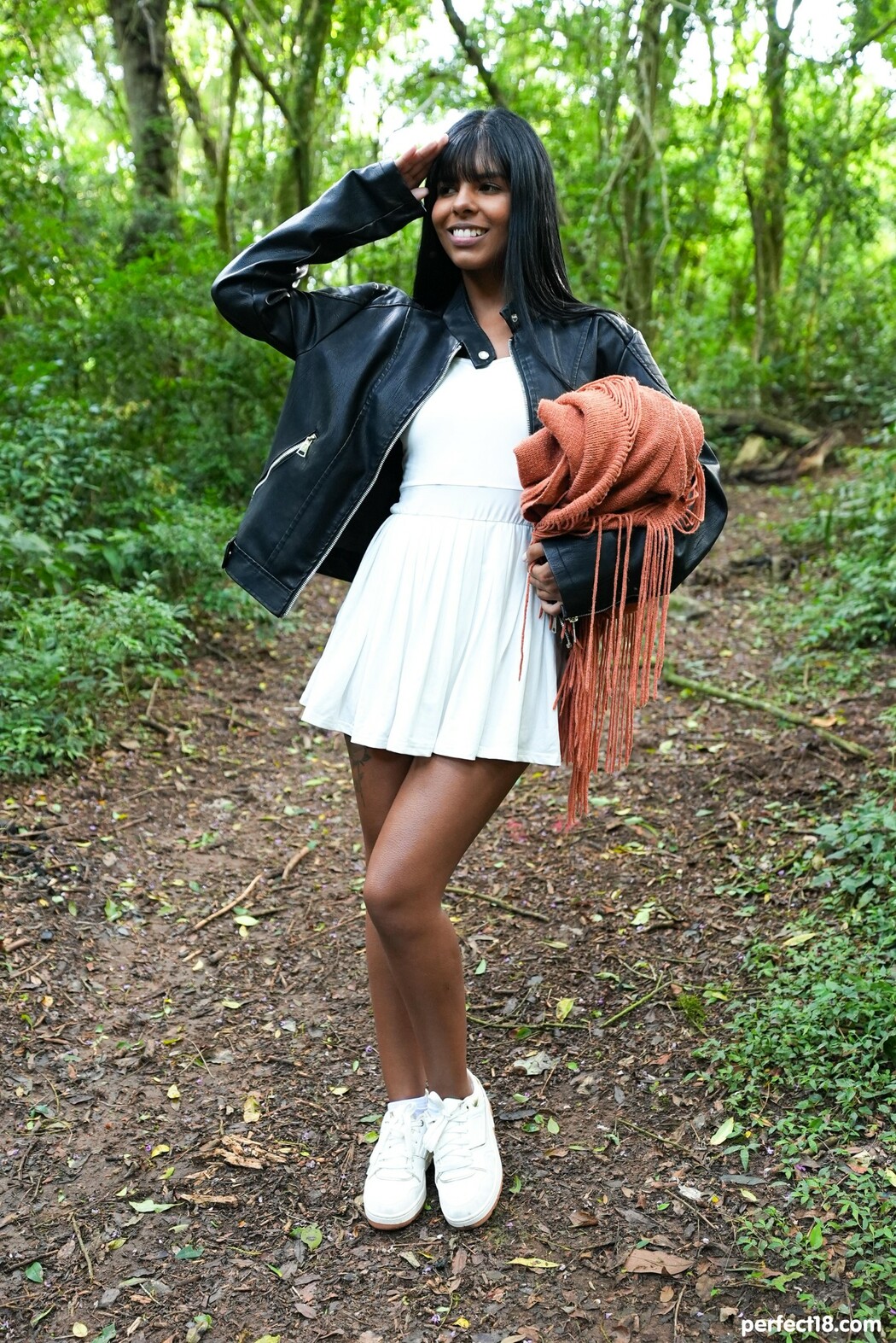 Juh Jackson Savors Solitude As She Slowly Teases Herself In A Quiet Forest Clearing