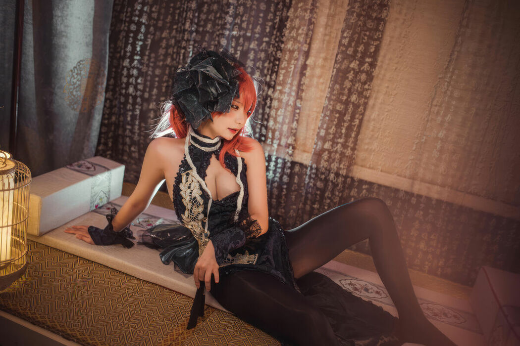 Coser@是一只熊仔吗 – 碧蓝航线 黑太子旗袍 (20P)
