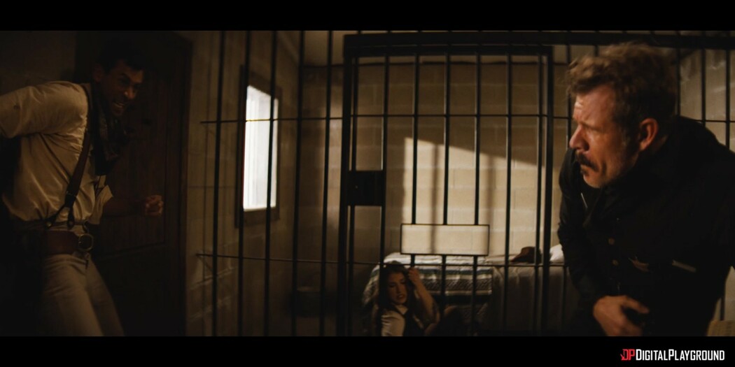 Octavia Red Teases The Drifter With Passionate Prisoner Kissing And Titty Fuck