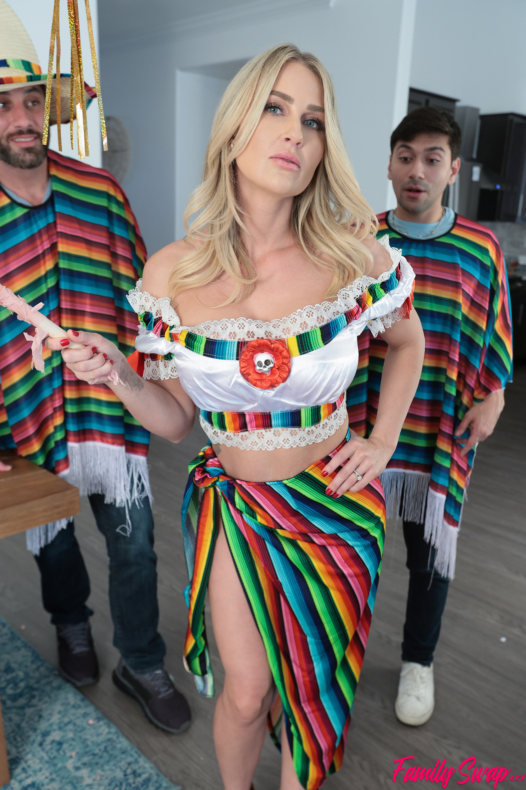 Andi Avalon And Bianca Bangs Passionately Rejoice In A Cinco De Mayo Family Swap Fest
