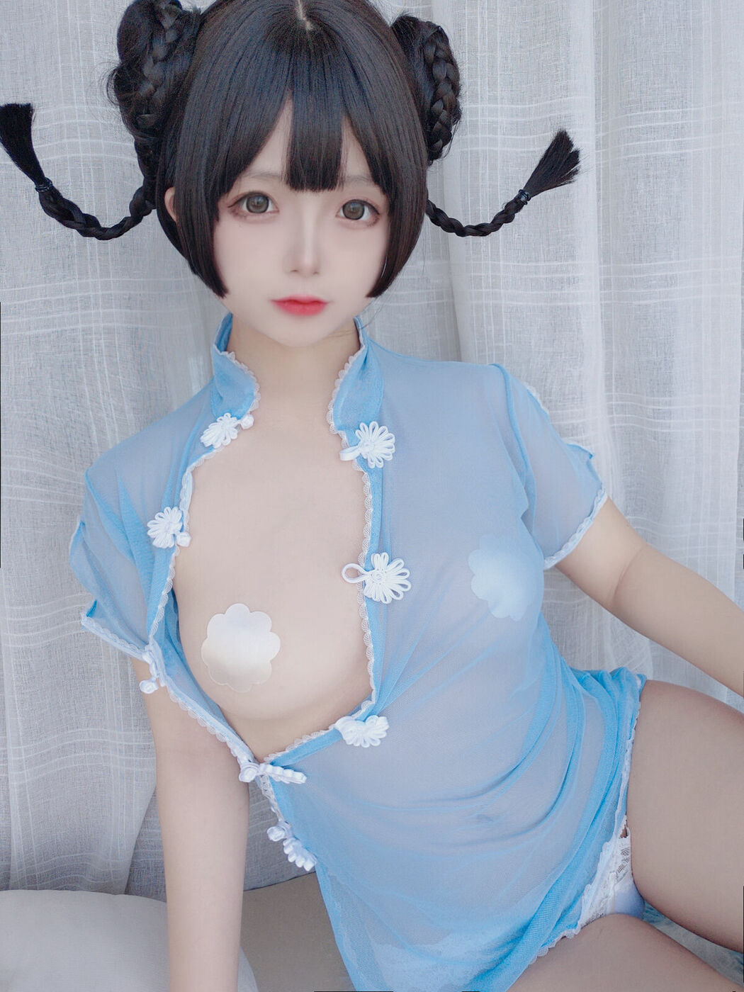 Coser@日奈娇 – 透明旗袍自拍 (48P)
