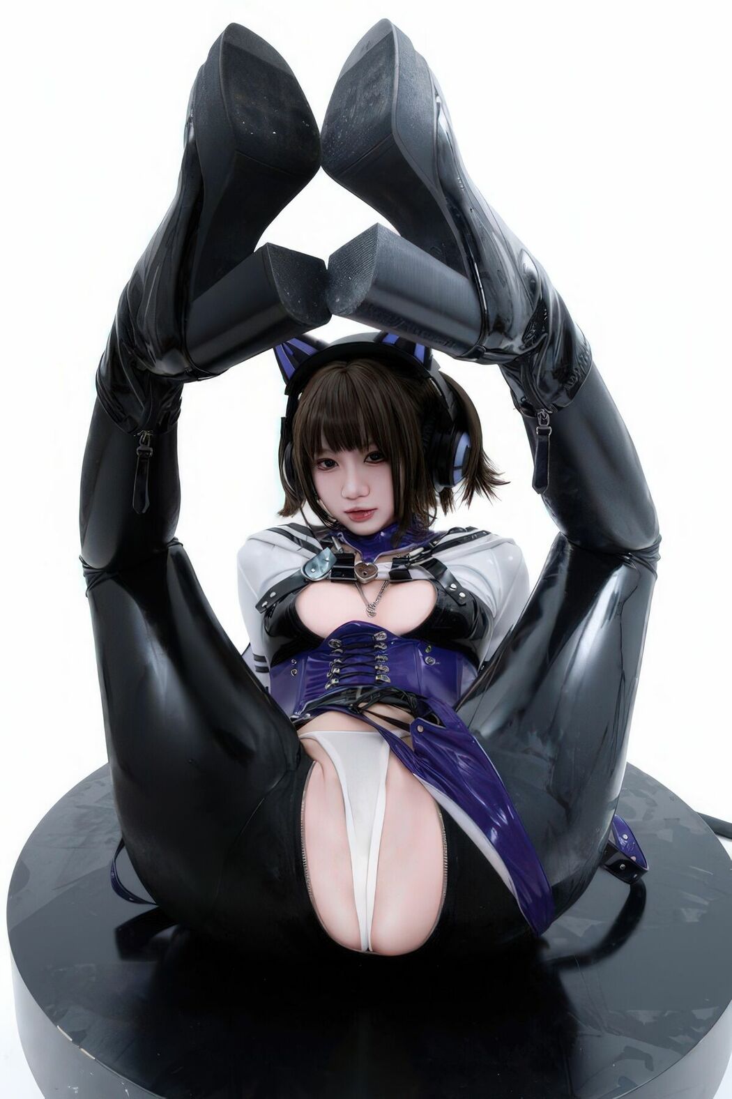 Coser@柒柒要乖哦 – 白棚胶衣 (79P)