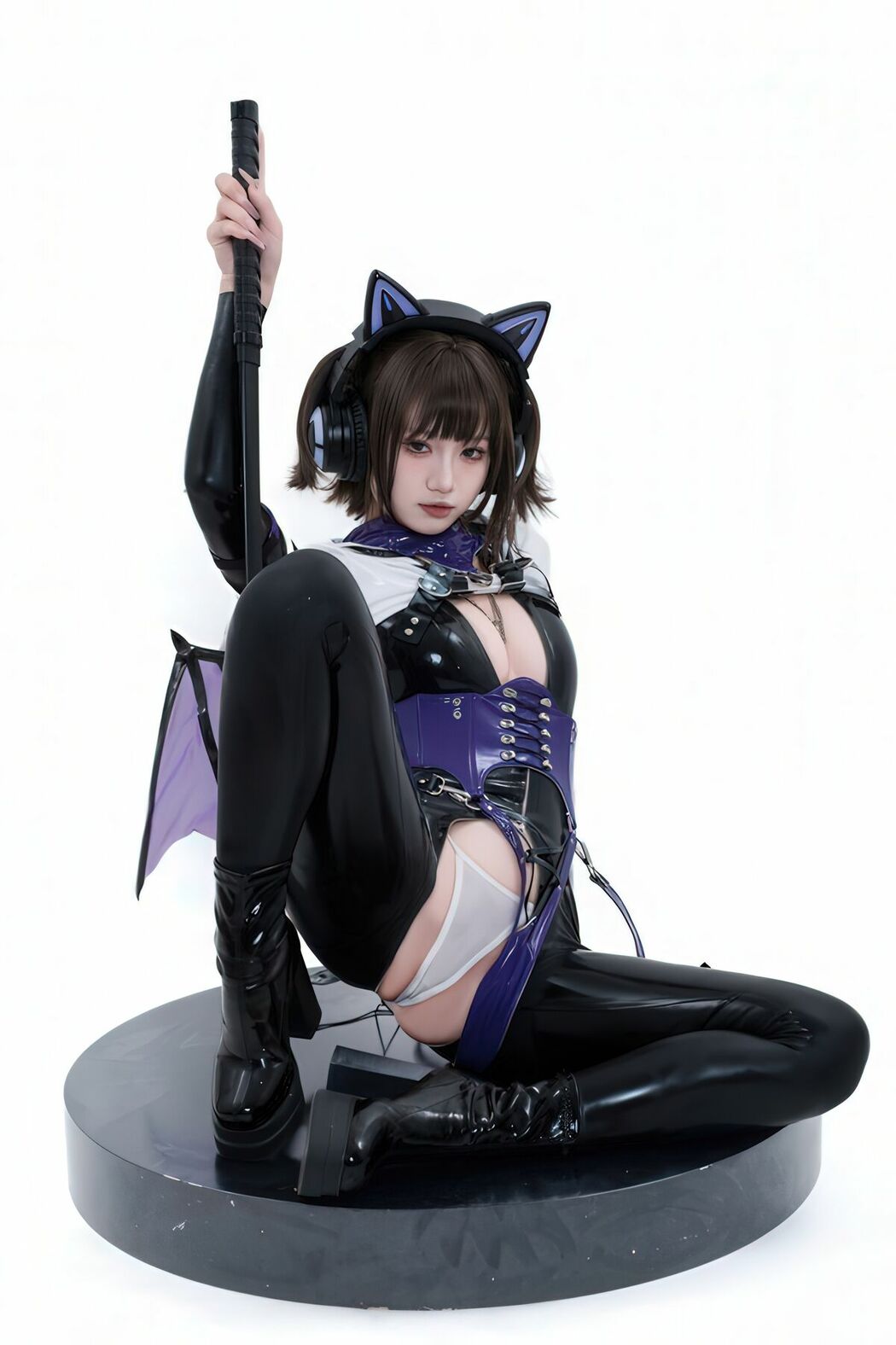 Coser@柒柒要乖哦 – 白棚胶衣 (79P)