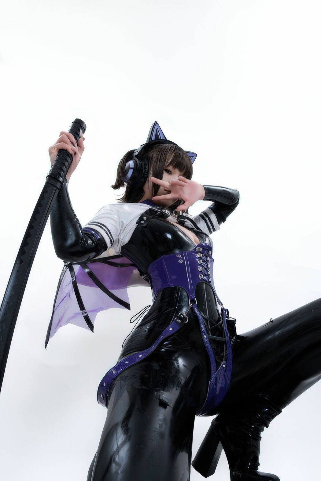 Coser@柒柒要乖哦 – 白棚胶衣 (79P)