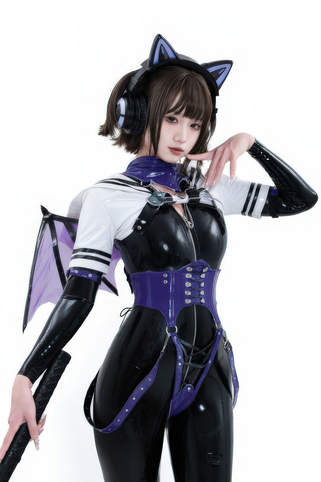 Coser@柒柒要乖哦 – 白棚胶衣 (79P)