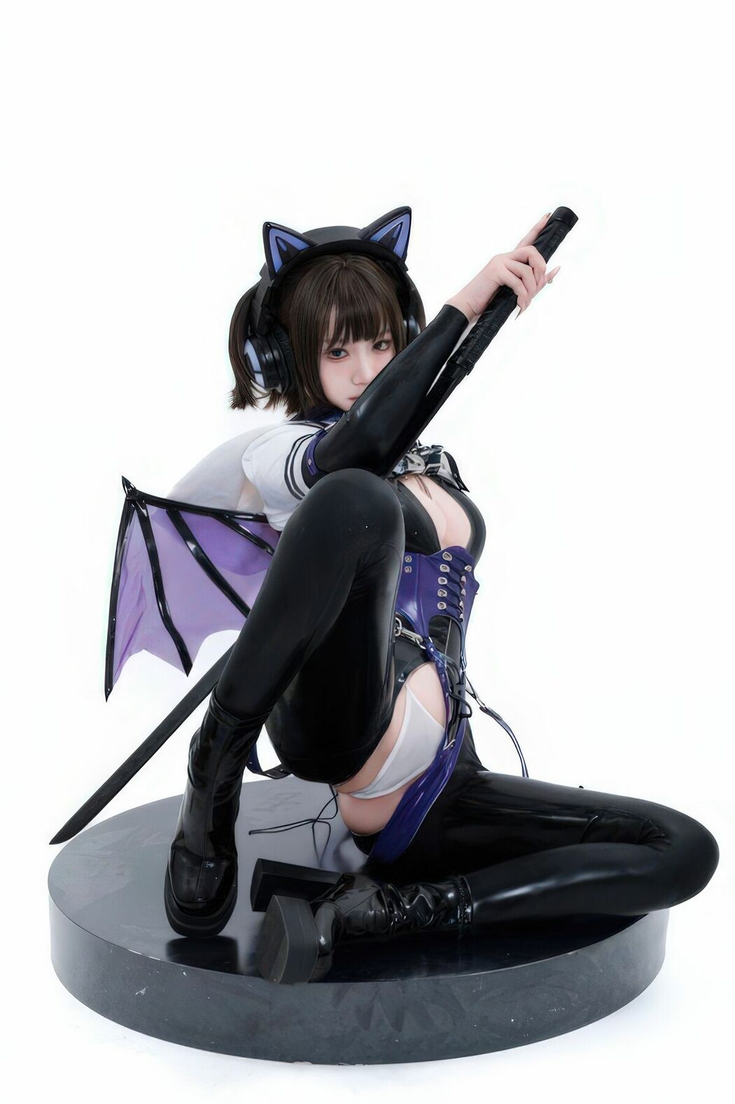 Coser@柒柒要乖哦 – 白棚胶衣 (79P)