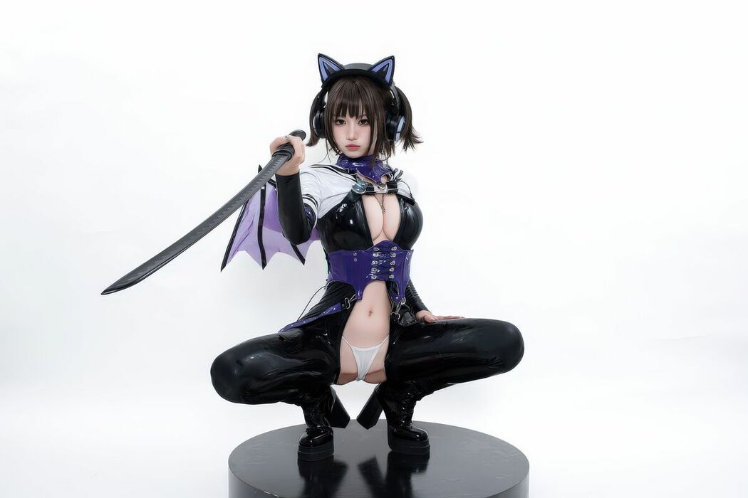 Coser@柒柒要乖哦 – 白棚胶衣 (79P)