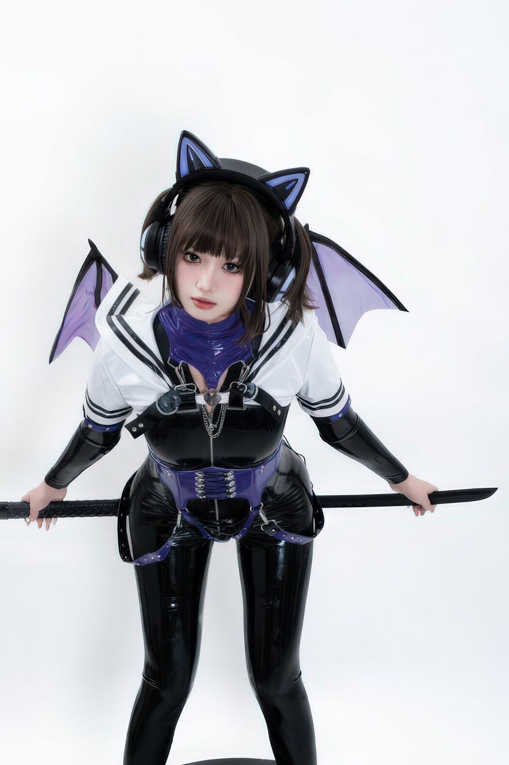 Coser@柒柒要乖哦 – 白棚胶衣 (79P)