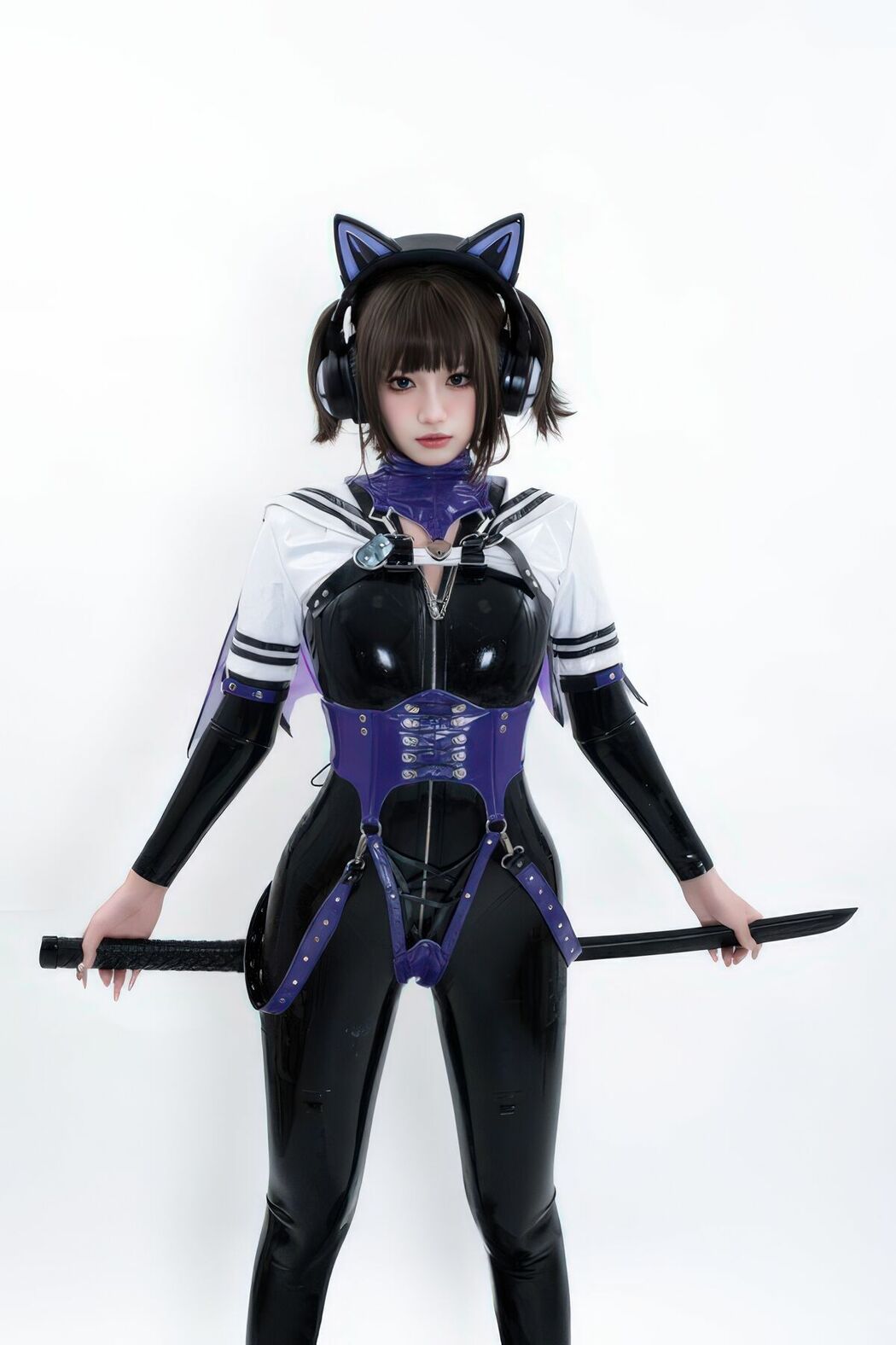 Coser@柒柒要乖哦 – 白棚胶衣 (79P)