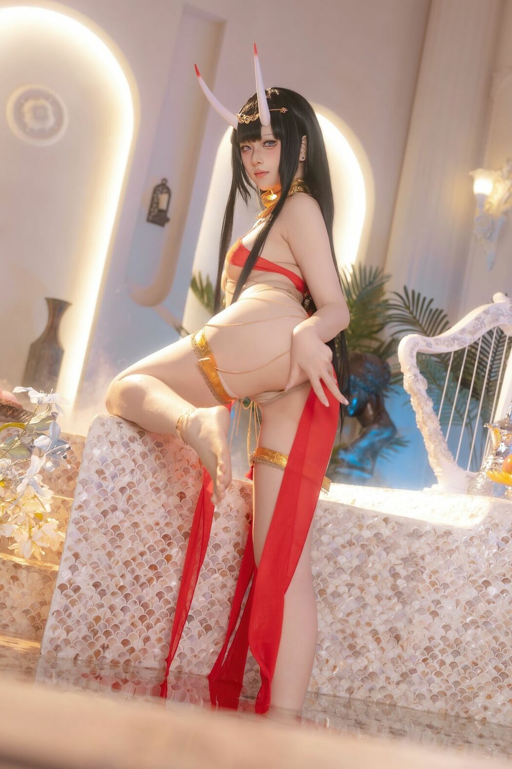 Coser@屿鱼 – 碧蓝航线 能代 赤纱浴影 (81P)