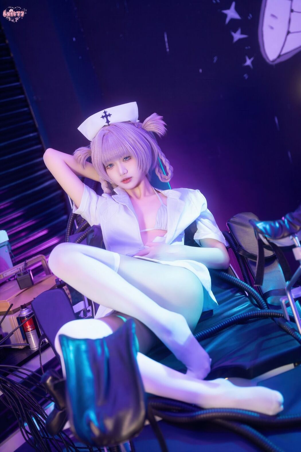 Coser@柒柒要乖哦 – 彻夜之歌 护士服小荠 Part02 (51P)