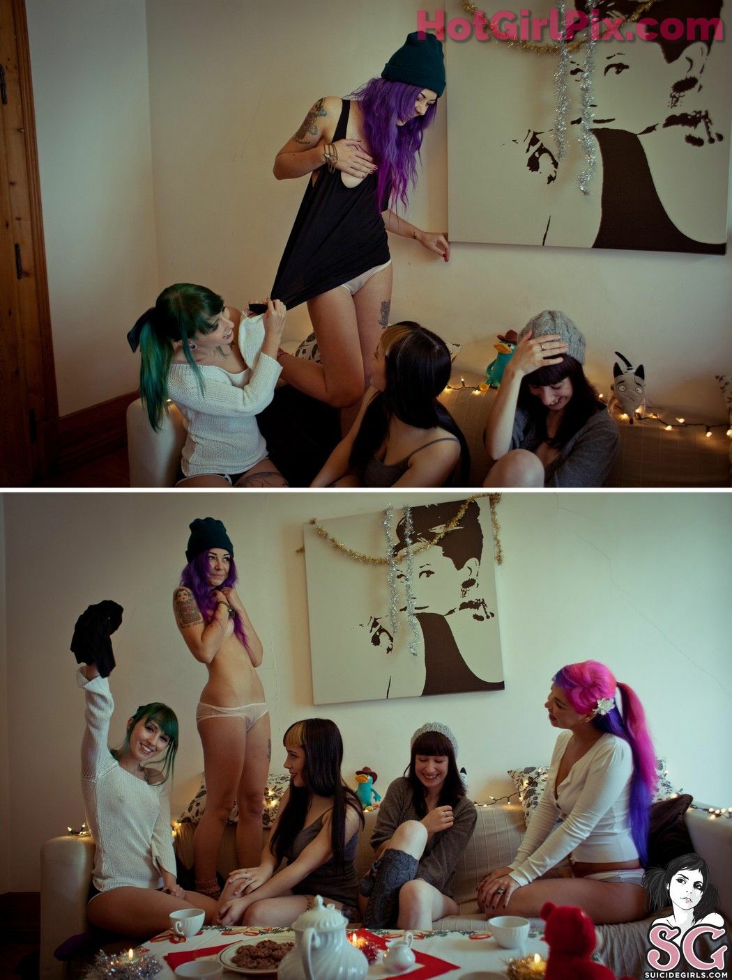 [Suicide Girls] plum & Caia - Xmas Tea