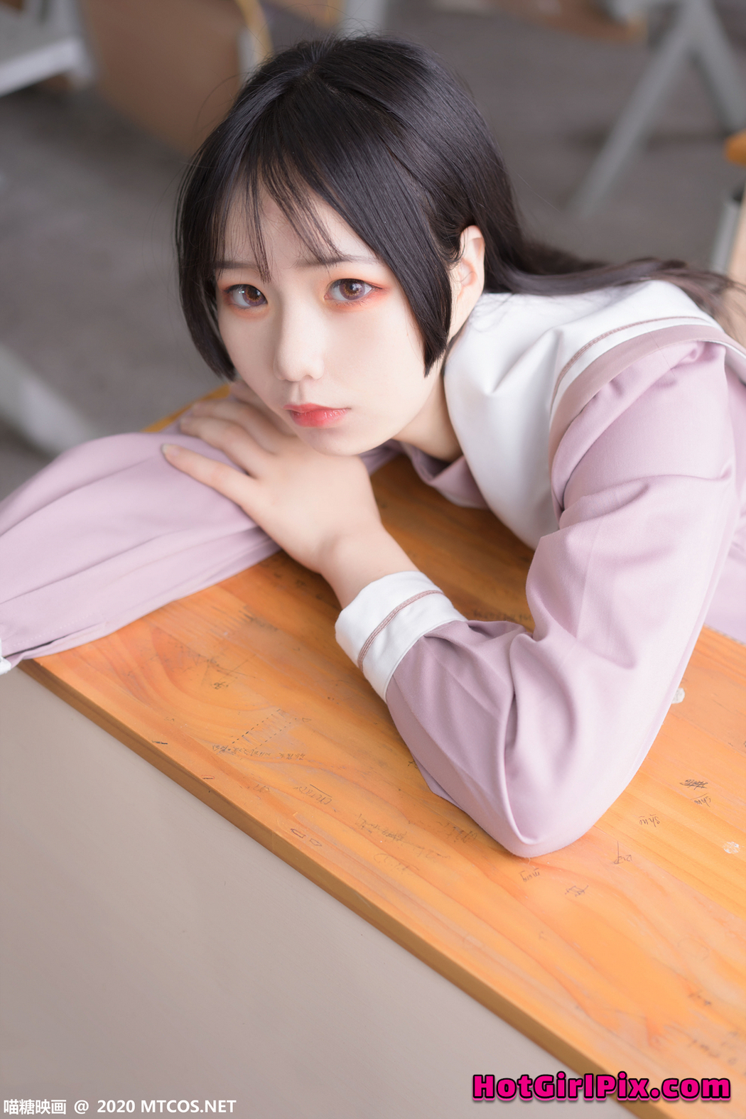 [MTCos] 喵糖映画 Vol.074 半度度度喵 粉色JK小姐姐