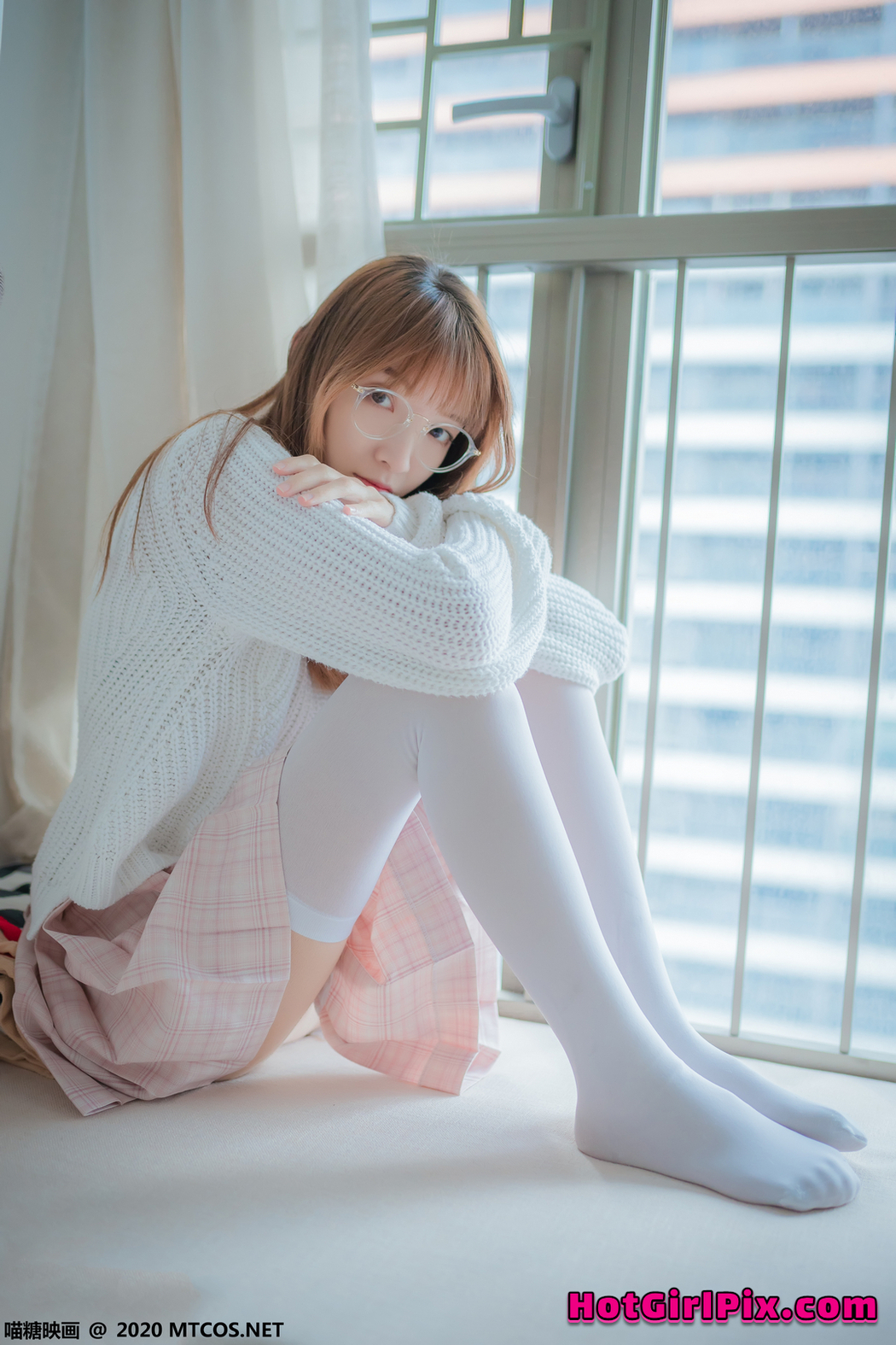 [MTCos] 喵糖映画 Vol.077 粉格裙的眼睛娘 Cover Photo