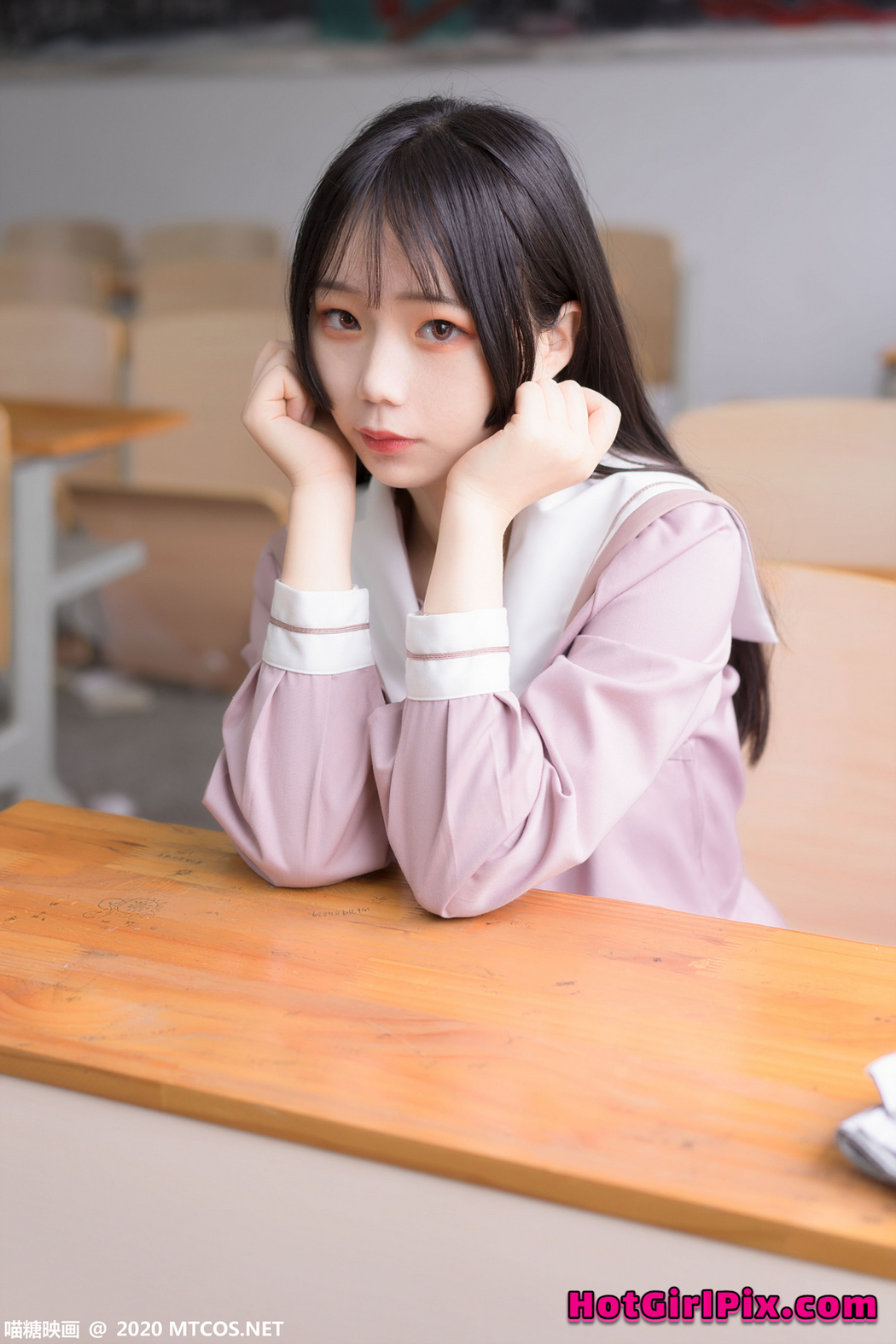 [MTCos] 喵糖映画 Vol.074 半度度度喵 粉色JK小姐姐
