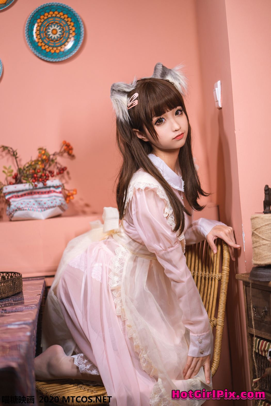 [MTCos] 喵糖映画 Vol.119 蠢沫沫 粉色猫耳女仆