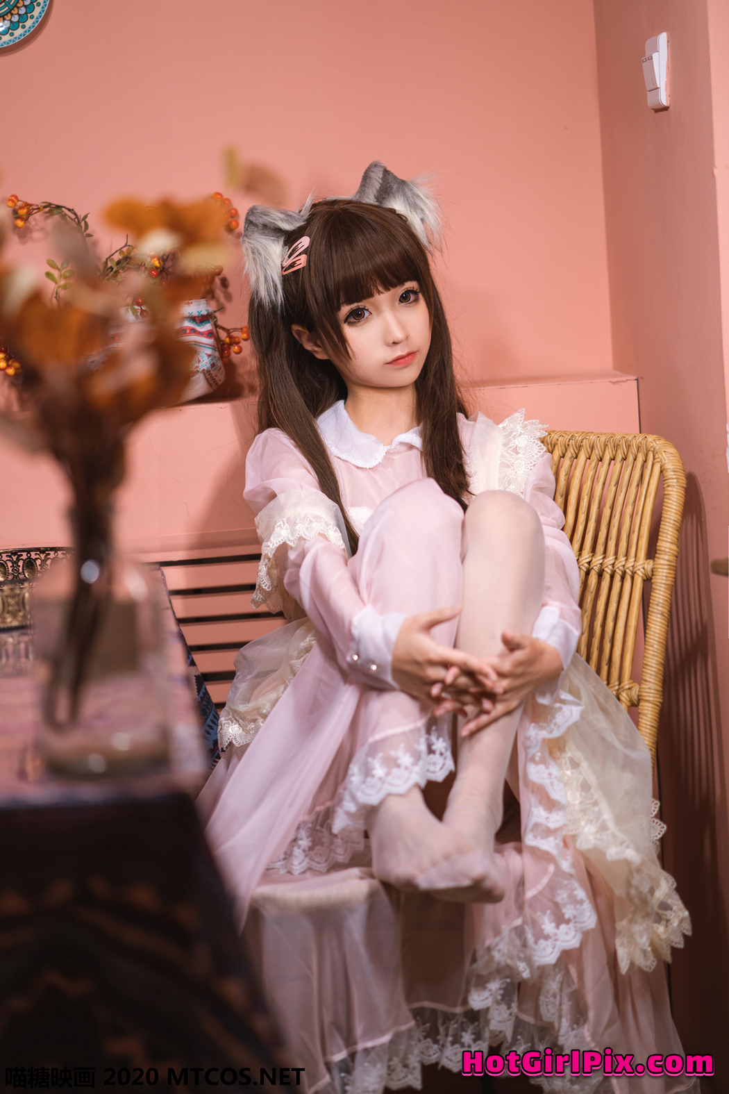 [MTCos] 喵糖映画 Vol.119 蠢沫沫 粉色猫耳女仆