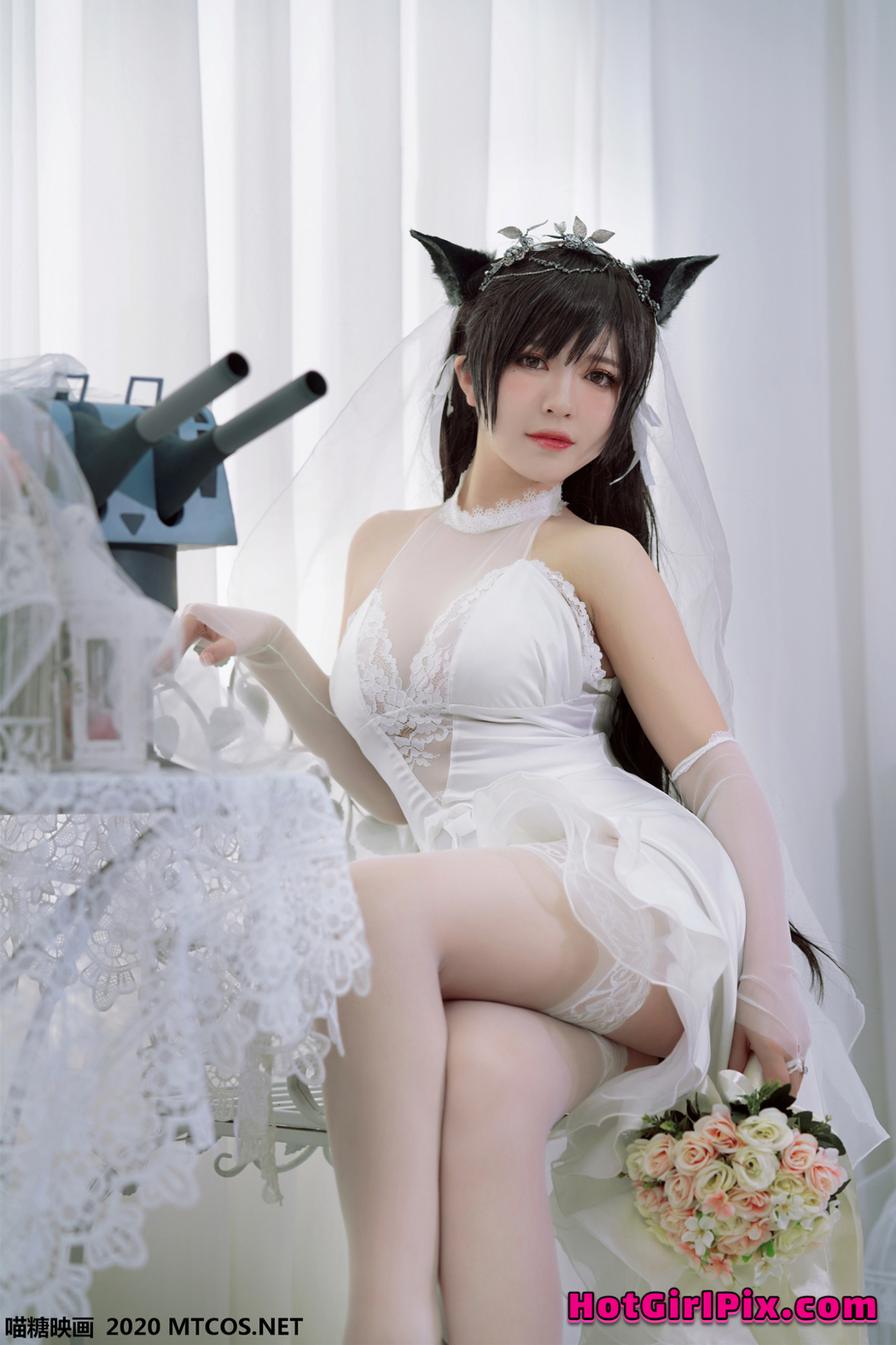 [MTCos] 喵糖映画 Vol.115 半半子 婚纱爱宕