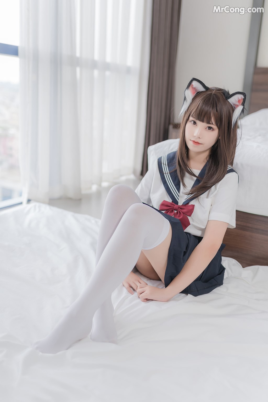 [MTCos] 喵糖映画 Vol.002: JK白丝绝对领域 (40 images)
