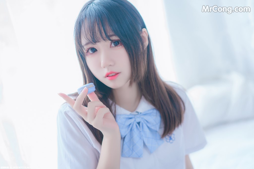[MTCos] 喵糖映画 Vol.019: 蓝白梦幻少女 (46 images)