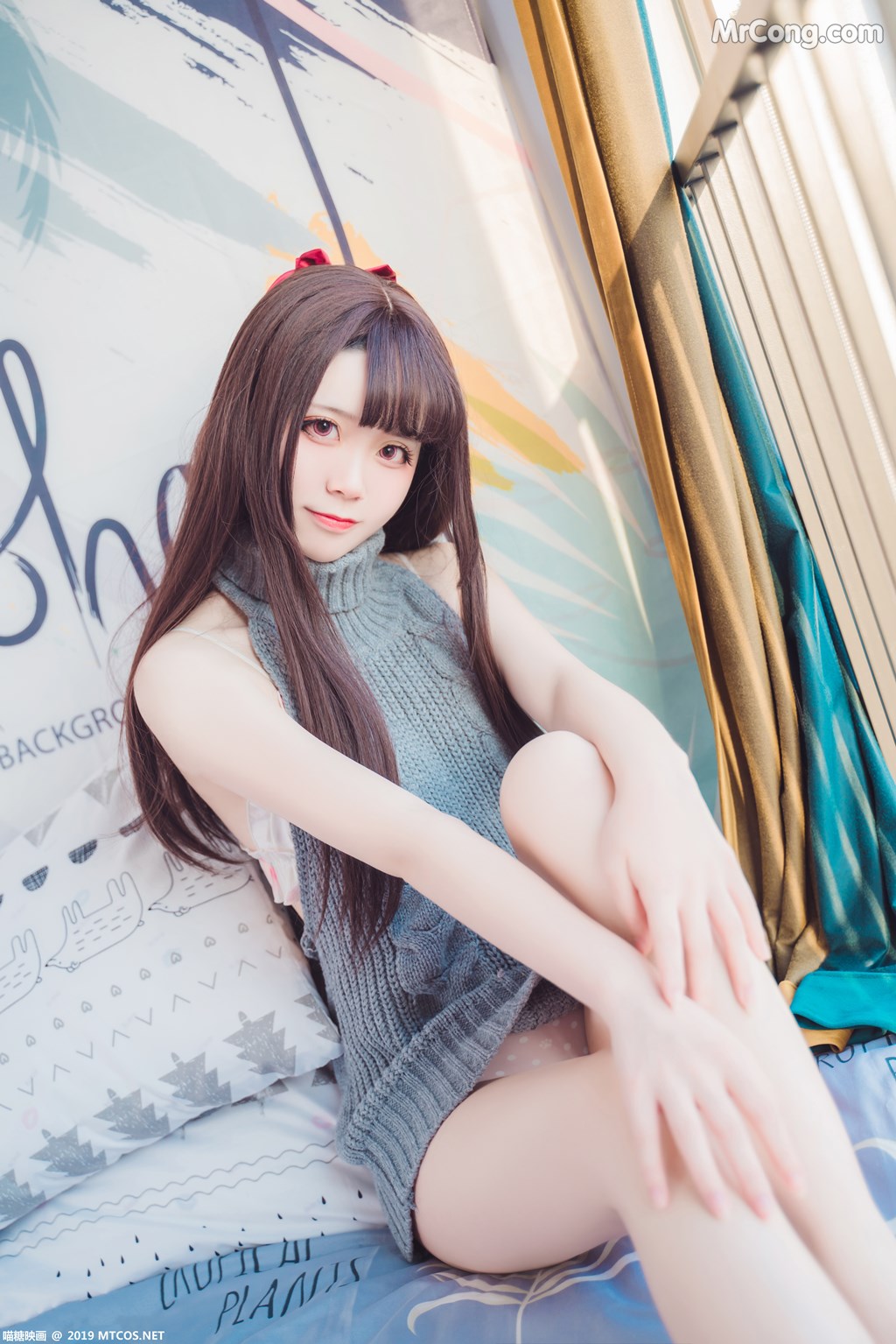 [MTCos] 喵糖映画 Vol.030: 露背毛衣 (39 images) Cover Photo