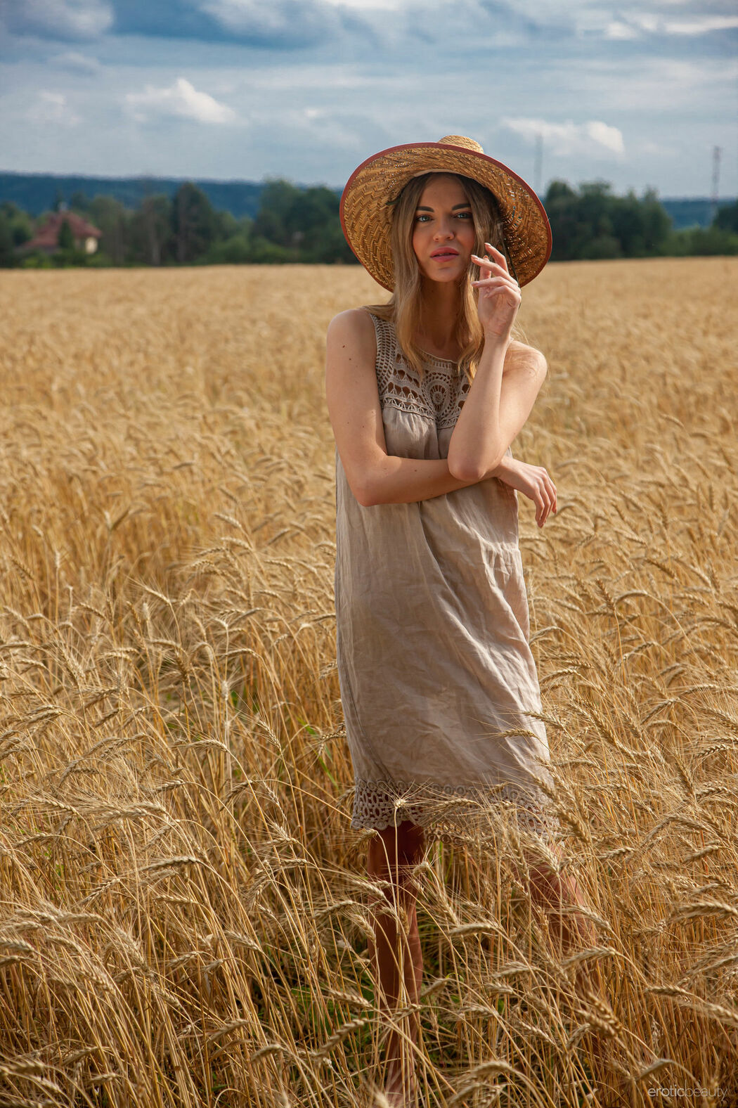 Victoria Kruzz Teasing In A Short Dress Outdoors With A Hat Cover Photo