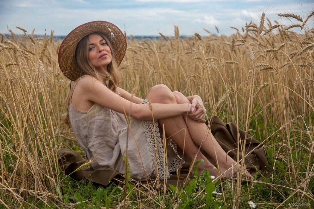Victoria Kruzz Teasing In A Short Dress Outdoors With A Hat
