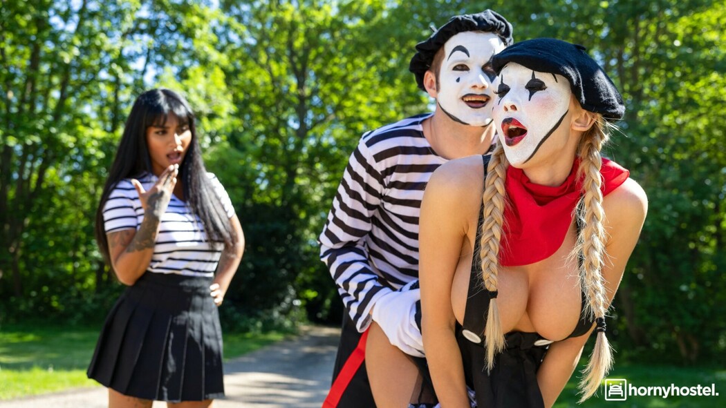 Yasmina Khan And Frances Bentley Ignite In A Steamy Threesome On The Streets